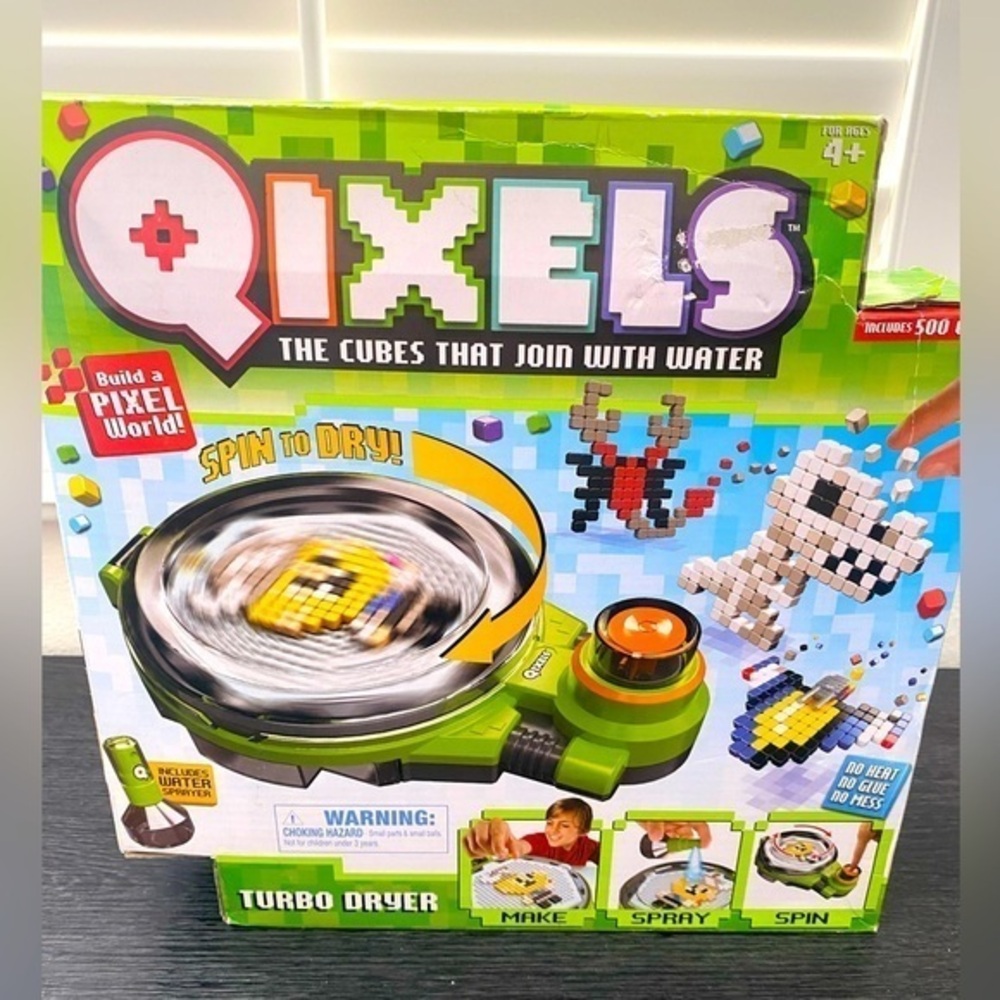 NEW QIXELS Turbo Driver — Spin to Dry 500 Pixel Cubes Boxed Playset